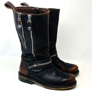 Harley-Davidson Womens Boots Size 7 Sackett 10.75" Leather Motorcycle D83950